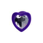 Анальная втулка ToDo by Toyfa Diamond Heart, силикон, фиолетовая, 7 см, Ø 2 см, 18 г