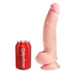 Фаллоимитатор на присоске King Cock Plus 8 Triple Density Fat Cock with Balls