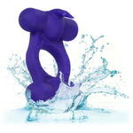 Перезаряжаемое эрекционное виброкольцо с двумя моторами Silicone Rechargeable Triple Orgasm Enhancer