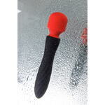 Двусторонний вибромассажер Black&Red by Toyfa, силикон, черный, 21 см